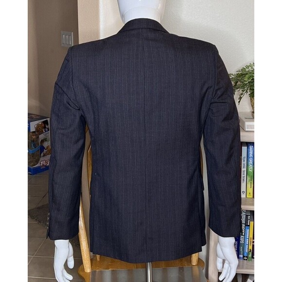 Daniel Hechter Jacket Blazer Sport Coat Blue Navy Mens Lined Striped - Picture 2 of 13